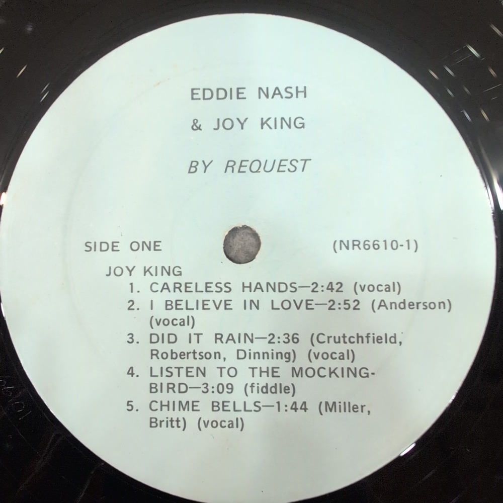 Eddie Nash & Joy King By Request Signed Vinyl LP Galaxie III NR6610-1 Country VG - Picture 5 of 8
